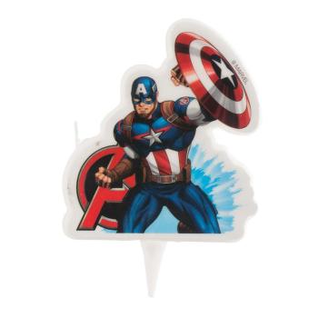 Dekora AVENGERS Captain America 2D Geburtstagskerze 7,5cm