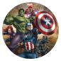 Preview: Dekora Marvel AVENGERS Tortenaufleger rund 16cm zuckerfrei