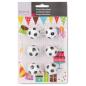 Preview: Städter Kerze Fußball Weiß - 2,5 cm - 6-teiliges Set