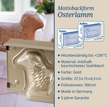 Preview: Dr.Oetker Süße Lamm-Backform für dein klassisches Ostergebäck