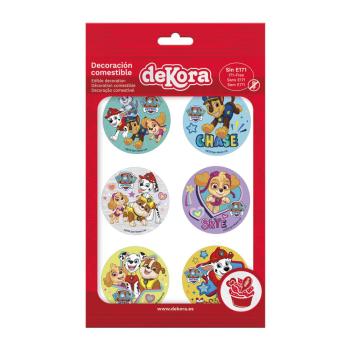 Dekora PAW PATROL Cupcake Aufleger 6 Stk. 5,8cm