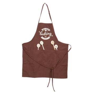 Städter - We-Love-Baking Backschürze - 68 x 80 cm Braun