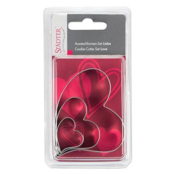 Preview: Städter Ausstecher Liebe - 3,5 – 9 cm - Set, 3-teilig