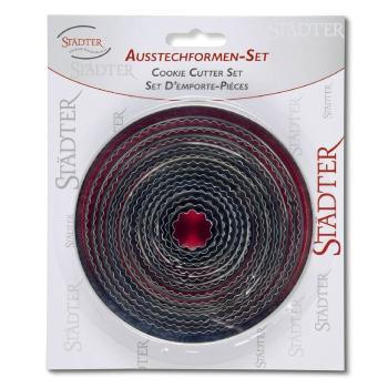 Preview: Städter Ausstecher Ringe / Kreise gewellt - Set 14-teilig