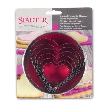 Preview: Städter Ausstecher Herzen 6-teiliges Set - 5–10,5 cm