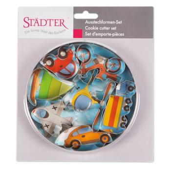 Preview: Städter Ausstecher Fahrzeuge - 5,5–8 cm Set, 7-teilig