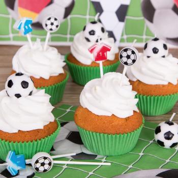 Preview: Städter Kerze Fußball Bunt - 2,5 x 7,5 cm - 5-teiliges Set