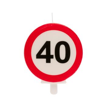 Dekora 40 Geburtstag - Jubiläumskerze 6,3cm
