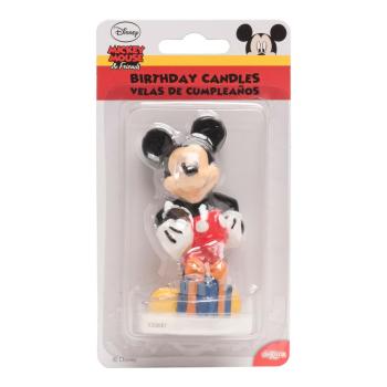 Preview: Dekora MICKEY MOUSE Geburtstagskerze 8cm