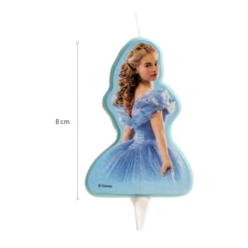 Preview: Dekora 2D Geburtstagskerze CINDERELLA 8cm