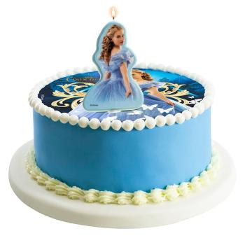Preview: Dekora 2D Geburtstagskerze CINDERELLA 8cm
