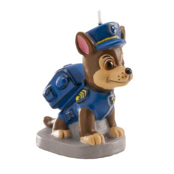 Preview: Dekora PAW PATROL CHASE 3D Geburtstagskerze 7cm