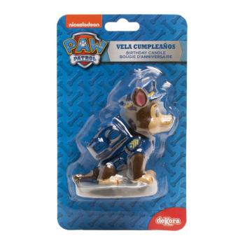Preview: Dekora PAW PATROL CHASE 3D Geburtstagskerze 7cm