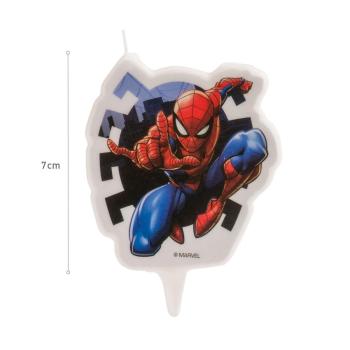 Preview: Dekora Spiderman 2D Geburtstagskerze 7cm