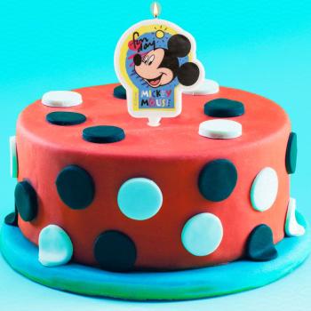 Preview: Dekora Mickey Mouse 2D Geburtstagskerze 7,5cm