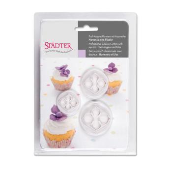 Preview: Städter Ausstecher mit Auswerfer Hortensien & Flieder 3tlg.