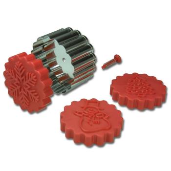 Preview: Städter Prägeausstecher Süßer Winter, 3 Wechselmotive 6,5cm