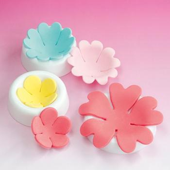 Preview: Städter Modellierwerkzeug Blütenformer - Weiß - Set, 6tlg.