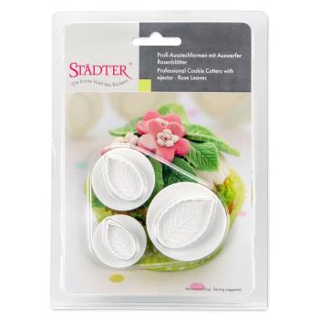Städter Ausstecher mit Auswerfer Rosenblätter 25,30,40mm