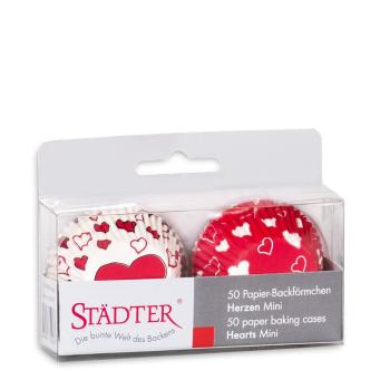Preview: Städter Papierbackform Mini, 50 Stk, 35x22mm, Herz