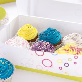 Preview: Städter 6er Muffinbox - 24x16,5x7,5 cm, Party - 6er