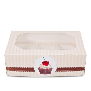 Städter 6er Muffinbox - 24x16,5x7,5 cm, Kaffeehaus