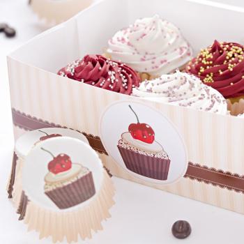 Preview: Städter 6er Muffinbox - 24x16,5x7,5 cm, Kaffeehaus