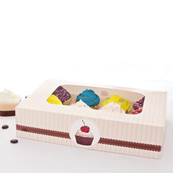 Preview: Städter 12er Muffinbox - 33x16,5x7,5 cm, Kaffeehaus