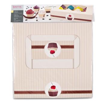Preview: Städter 12er Muffinbox - 33x16,5x7,5 cm, Kaffeehaus