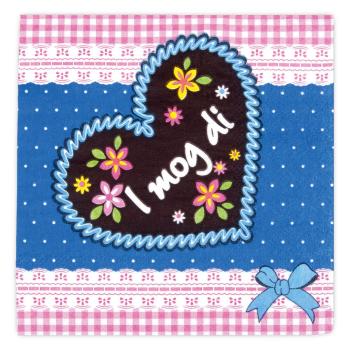 Städter Papierserviette "I mog di" - 25 x 25 cm - 20 Stück