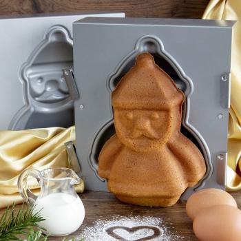 Preview: Städter We-Love-Baking 3D Santa Claus - 19x21x12 cm Silber