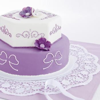 Preview: Städter Kuchenplatte weiß - Rund 30cm - Cake Board