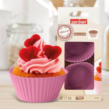 Zenker Muffinförmchen Silikon rosa - 6 Stück