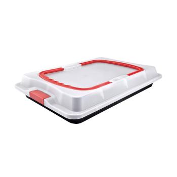 Preview: Dr.Oetker Backblech mit Transporthaube "Bake & Go" 29x42x4cm