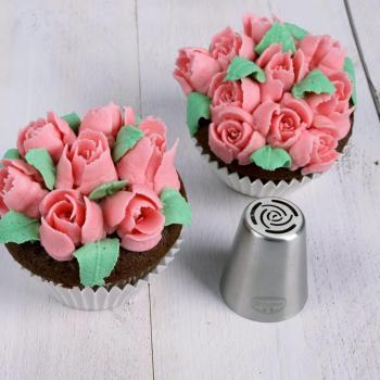 Preview: Dr.Oetker Blütentülle "Rose" inkl. 4x Einwegspritzbeutel