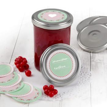 Preview: Dr.Oetker Marmeladendeckel-Set silber - 8,2cm , 8er Set