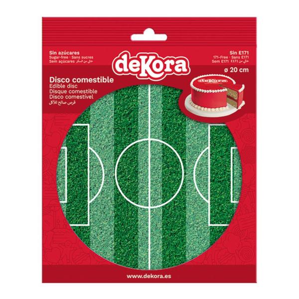 Dekora FUSSBALLFELD Tortenaufleger rund 20cm