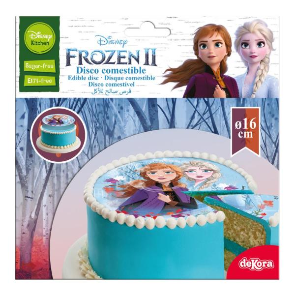 Dekora FROZEN 2 Zucker-Tortenaufleger rund 16cm