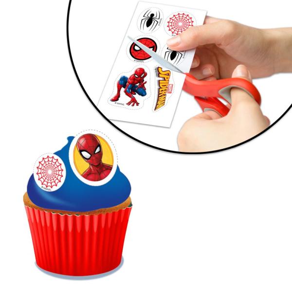 Dekora SPIDERMAN Oblaten Cupcake Aufleger zuckerfrei