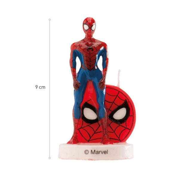 Dekora Spiderman 3D Geburtstagskerze 9cm