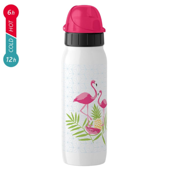 EMSA Drink2Go ISO2GO Kindertrinkflasche Flamingo 0,5l