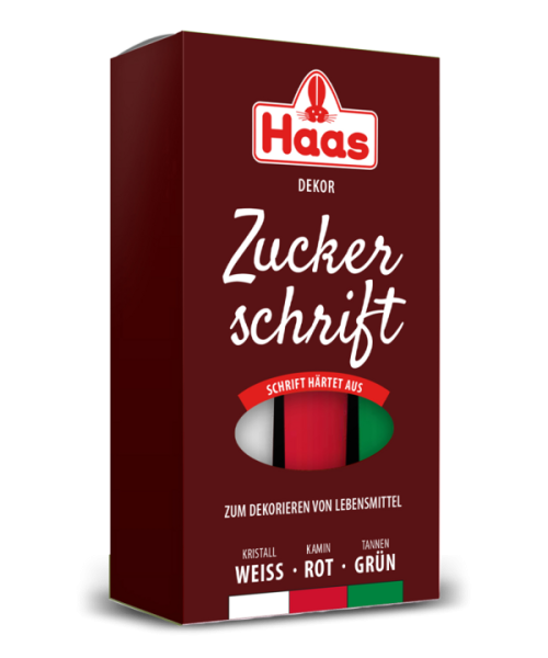 Haas Zuckerschrift R/G/W 3x20g